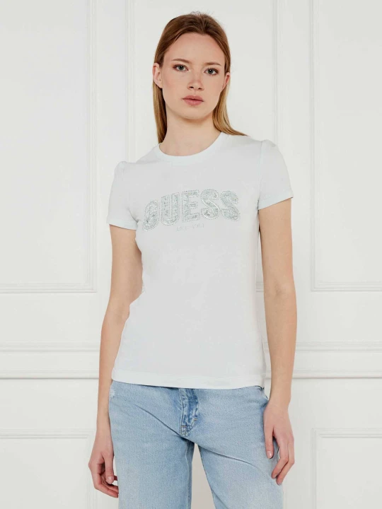 Zdjęcie produktu GUESS T-shirt | Slim Fit błękitny