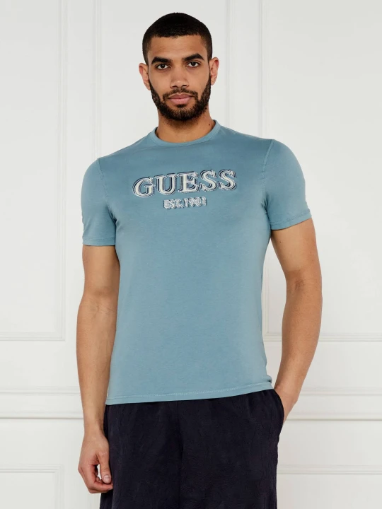 Zdjęcie produktu GUESS T-shirt | Slim Fit niebieski