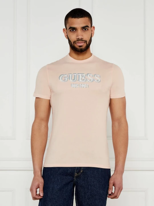 Zdjęcie produktu GUESS T-shirt | Slim Fit brzoskwiniowy