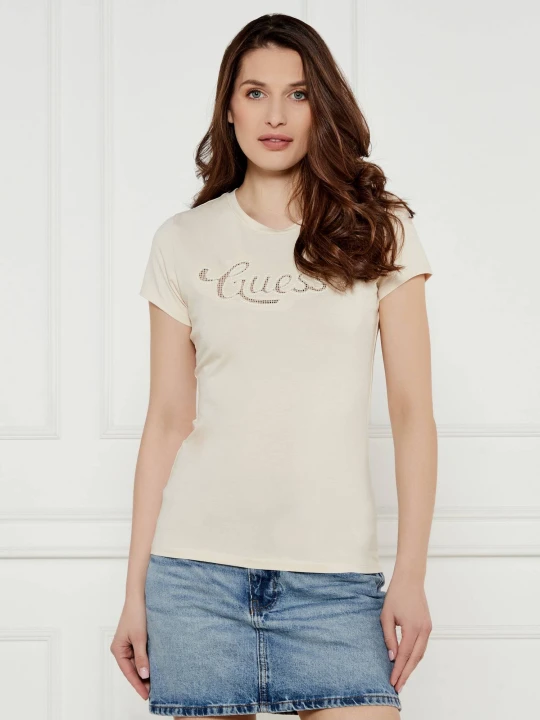 Zdjęcie produktu GUESS T-shirt | Slim Fit beżowy