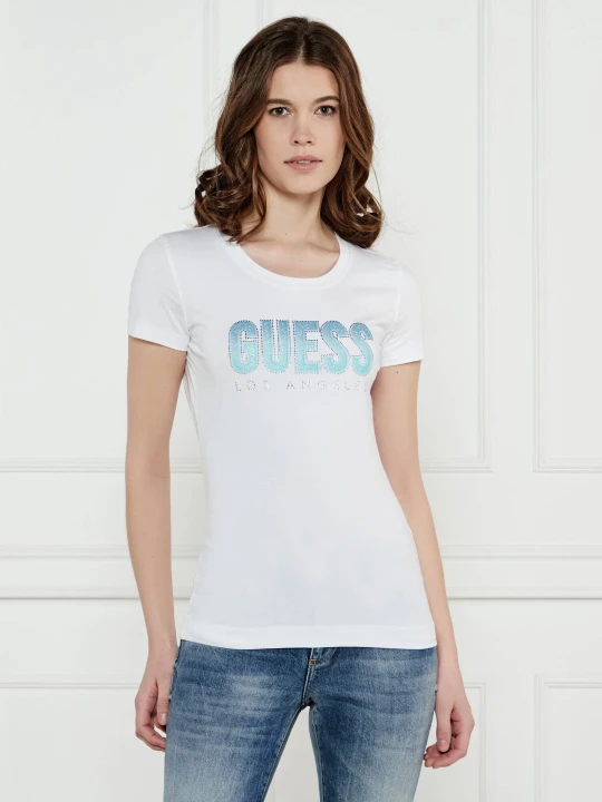 Zdjęcie produktu GUESS T-shirt | Slim Fit biały