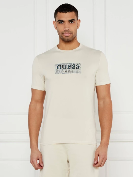 Zdjęcie produktu GUESS T-shirt | Slim Fit beżowy