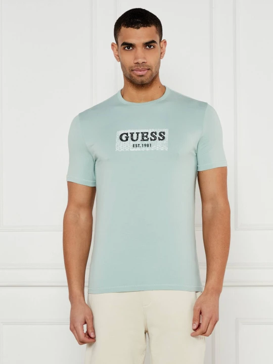 Zdjęcie produktu GUESS T-shirt | Slim Fit miętowy