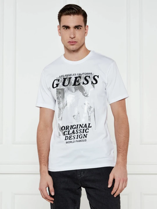 Zdjęcie produktu GUESS T-shirt | Slim Fit biały
