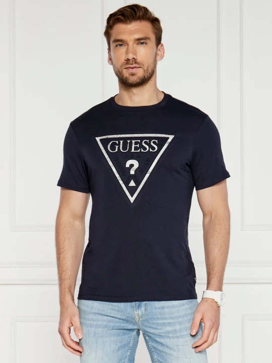 Zdjęcie produktu GUESS T-shirt | Slim Fit granatowy