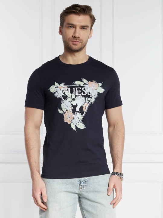 Zdjęcie produktu GUESS T-shirt | Slim Fit granatowy