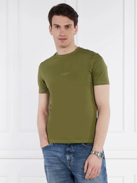 Zdjęcie produktu GUESS T-shirt | Slim Fit oliwkowy