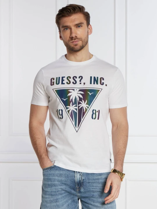 Zdjęcie produktu GUESS T-shirt | Slim Fit biały
