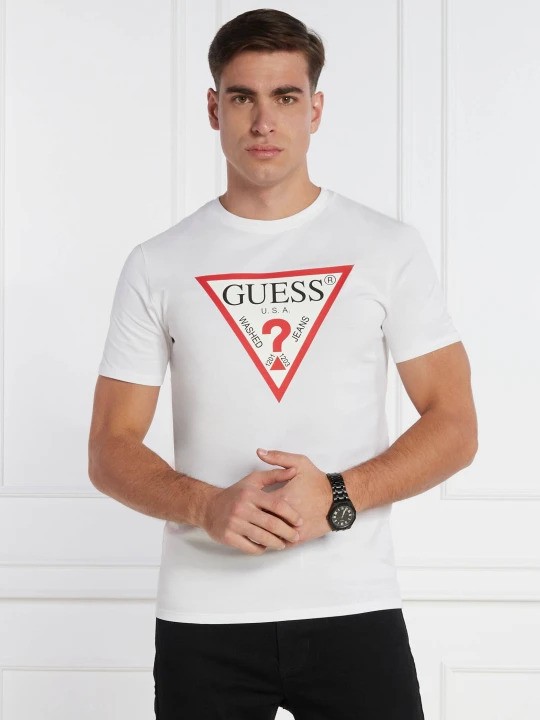 Zdjęcie produktu GUESS T-shirt | Slim Fit biały