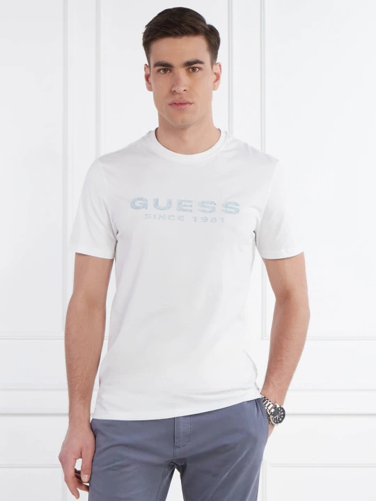 Zdjęcie produktu GUESS T-shirt | Slim Fit | stretch biały