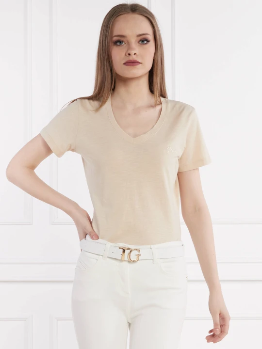 Zdjęcie produktu GUESS T-shirt SS VN SLUBBY | Regular Fit beżowy
