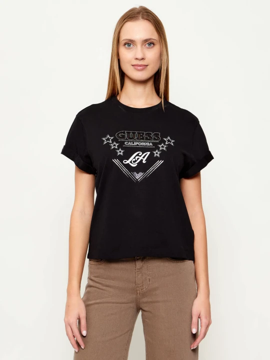 Zdjęcie produktu GUESS T-shirt STARS | Regular Fit czarny