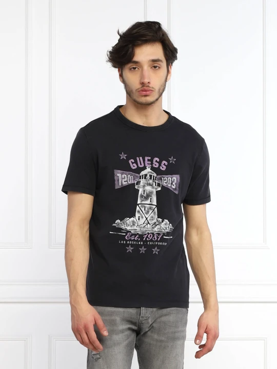 Zdjęcie produktu GUESS T-shirt Thewat | Slim Fit czarny