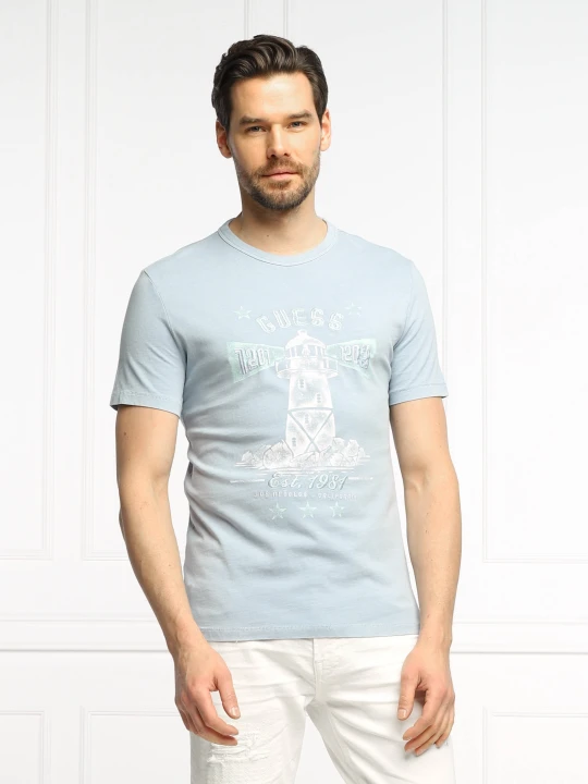 Zdjęcie produktu GUESS T-shirt Thewat | Slim Fit niebieski