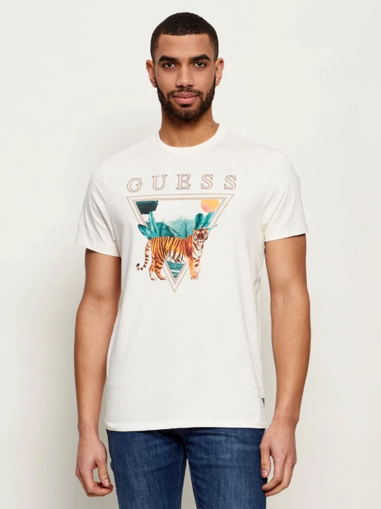 Zdjęcie produktu GUESS T-shirt TIGER SPIRIT | Regular Fit ecru
