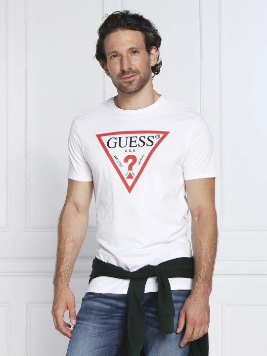 Zdjęcie produktu GUESS T-shirt TRI LOGO | Regular Fit biały