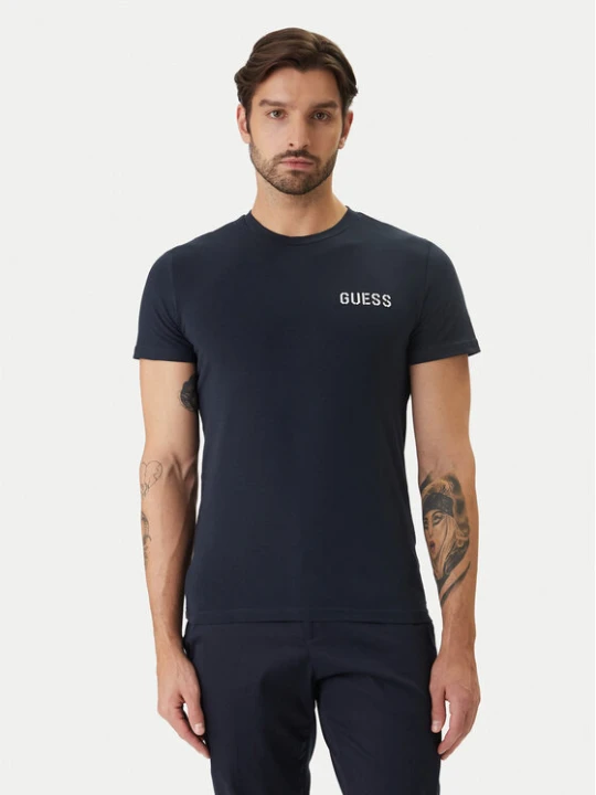 Zdjęcie produktu Guess T-Shirt U6GM03 K6YW1 Granatowy Slim Fit