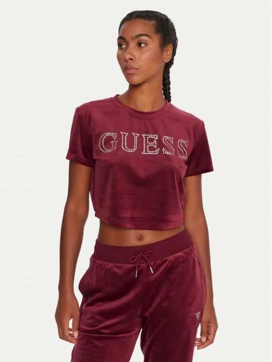 Zdjęcie produktu Guess T-Shirt V3BI01 K0232 Bordowy Regular Fit
