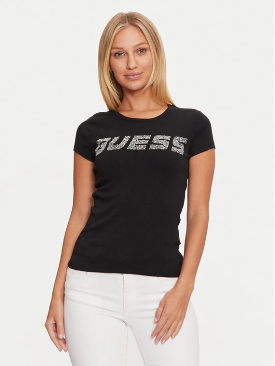 Zdjęcie produktu Guess T-Shirt V4BI16 KCIV1 Czarny Regular Fit