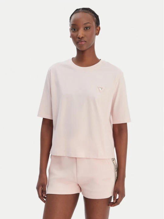 Zdjęcie produktu Guess T-Shirt V4BI21 I3Z14 Różowy Relaxed Fit