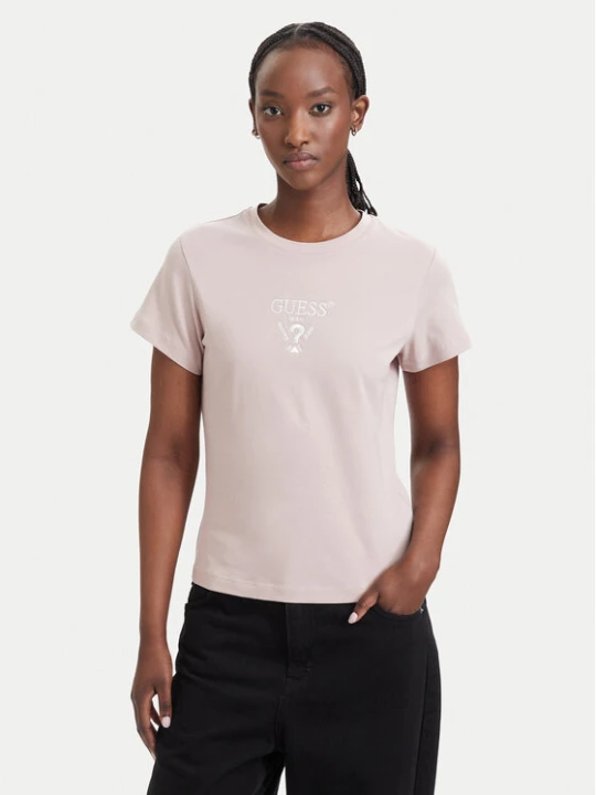 Zdjęcie produktu Guess T-Shirt V4YI21 KCDH1 Różowy Regular Fit