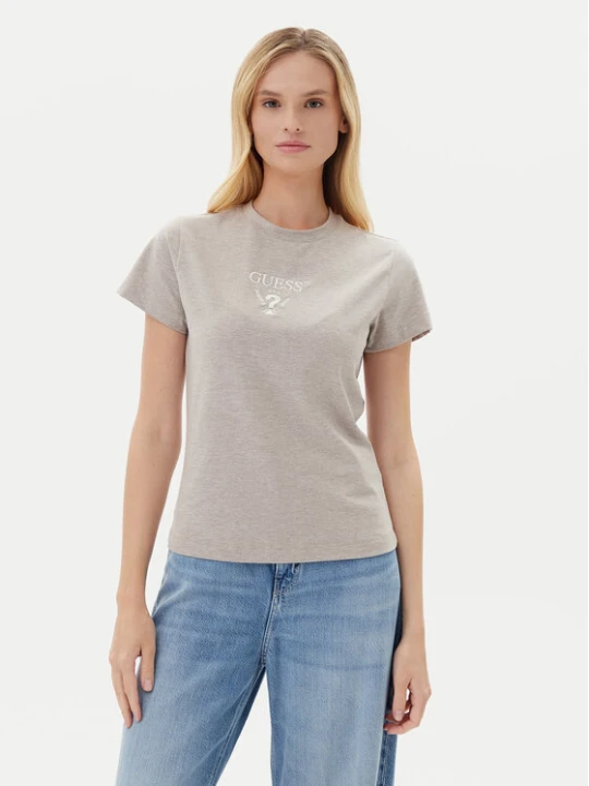 Zdjęcie produktu Guess T-Shirt V4YI21 KCDH1 Szary Slim Fit