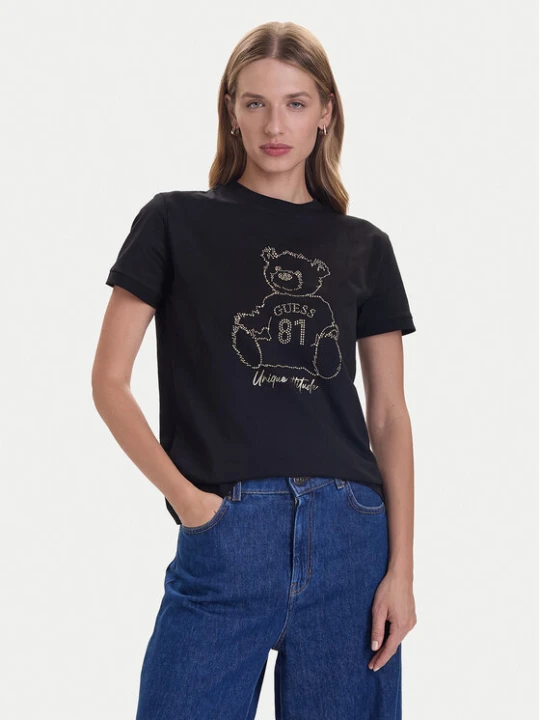 Zdjęcie produktu Guess T-Shirt V5BI16 K8FQ4 Czarny Regular Fit