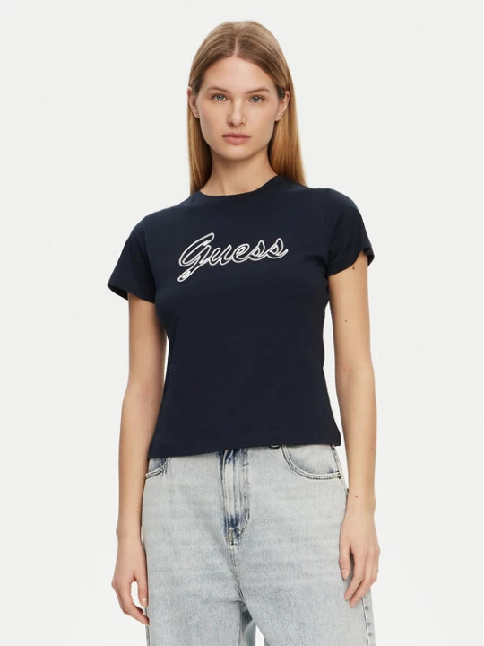 Zdjęcie produktu Guess T-Shirt V5GI02 K9RM1 Granatowy Slim Fit
