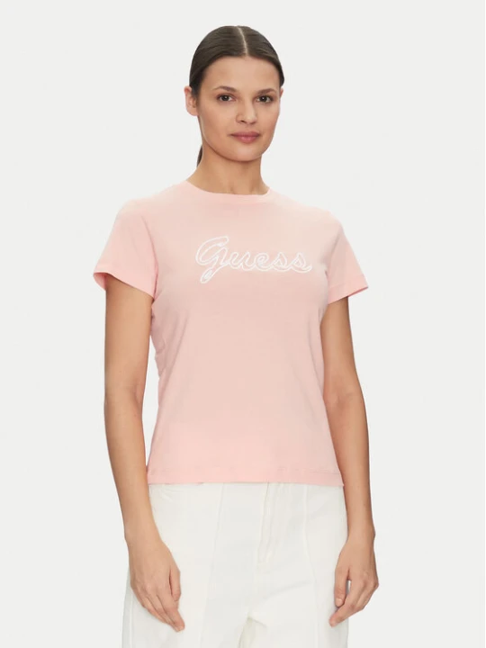 Zdjęcie produktu Guess T-Shirt V5GI02 K9RM1 Różowy Slim Fit