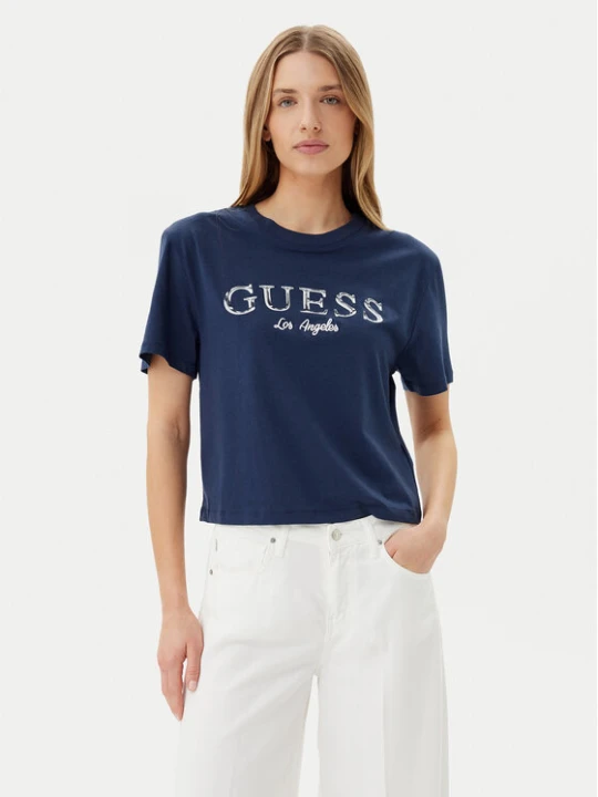 Zdjęcie produktu Guess T-Shirt V5GI09 K9RM1 Granatowy Regular Fit