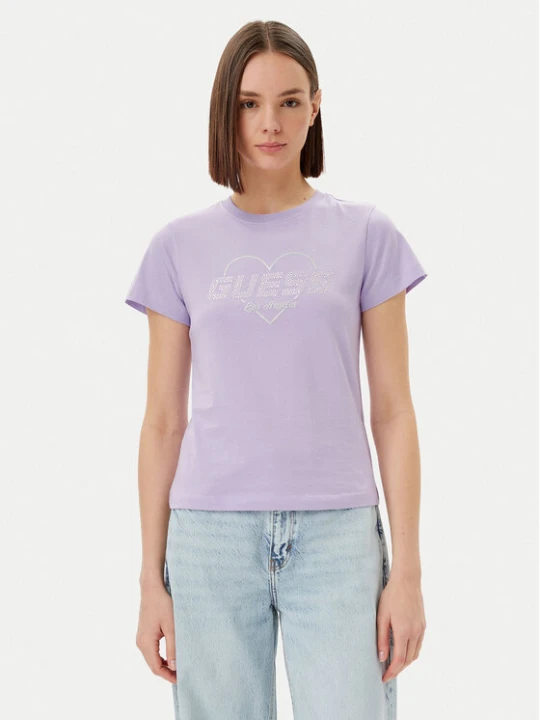 Zdjęcie produktu Guess T-Shirt V5GI10 K9RM1 Fioletowy Regular Fit