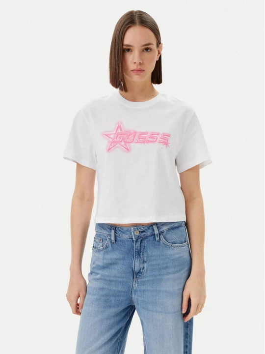 Zdjęcie produktu Guess T-Shirt V5GI12 K9RM1 Biały Boxy Fit