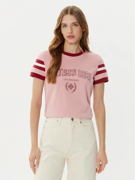 Zdjęcie produktu Guess T-Shirt V5RI00 KA260 Różowy Regular Fit