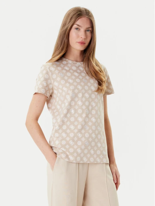 Zdjęcie produktu Guess T-Shirt V5YI04 I3Z14 Beżowy Regular Fit