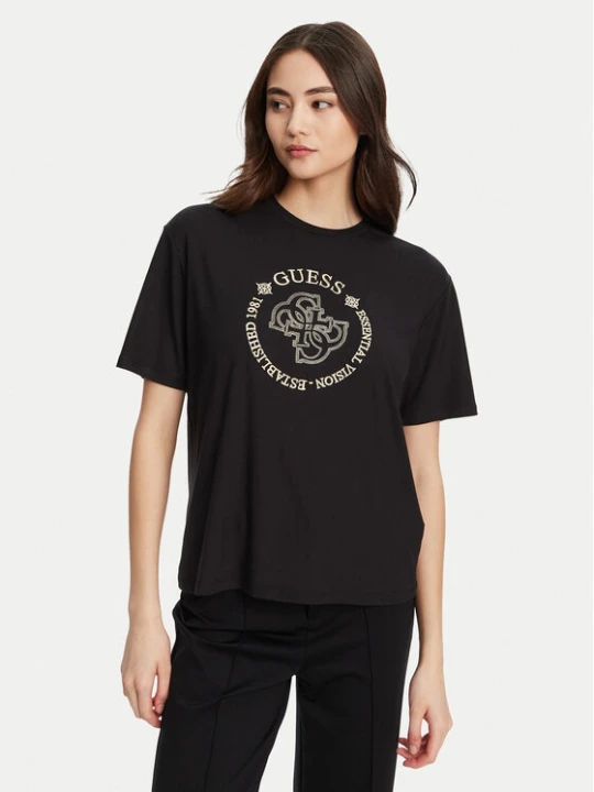 Zdjęcie produktu Guess T-Shirt V5YI05 KCOA2 Czarny Regular Fit