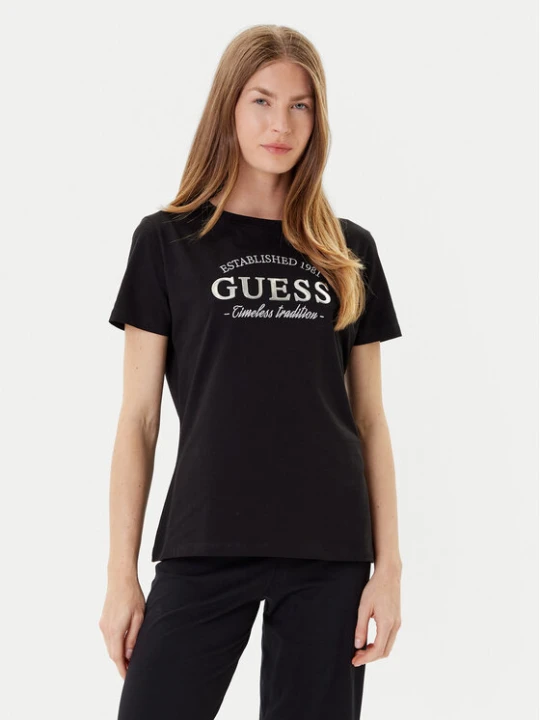 Zdjęcie produktu Guess T-Shirt V5YI12 J1314 Czarny Regular Fit