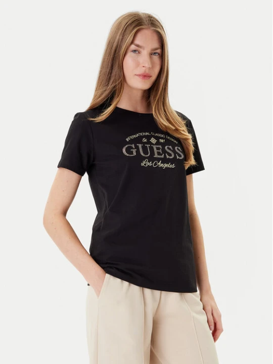Zdjęcie produktu Guess T-Shirt V5YI13 J1314 Czarny Regular Fit