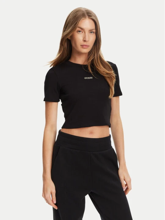 Zdjęcie produktu Guess T-Shirt V5YP08 K8RT2 Czarny Slim Fit