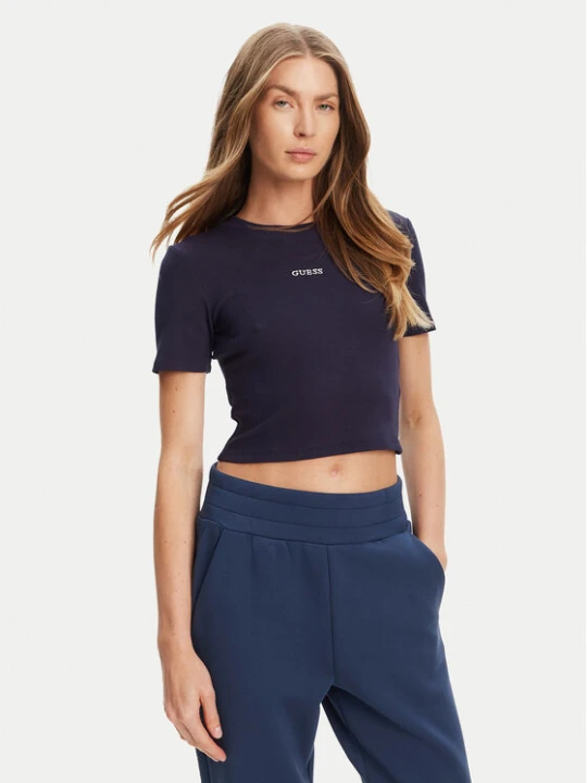 Zdjęcie produktu Guess T-Shirt V5YP08 K8RT2 Granatowy Slim Fit