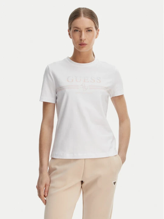 Zdjęcie produktu Guess T-Shirt V6GI07 K2968 Biały Regular Fit