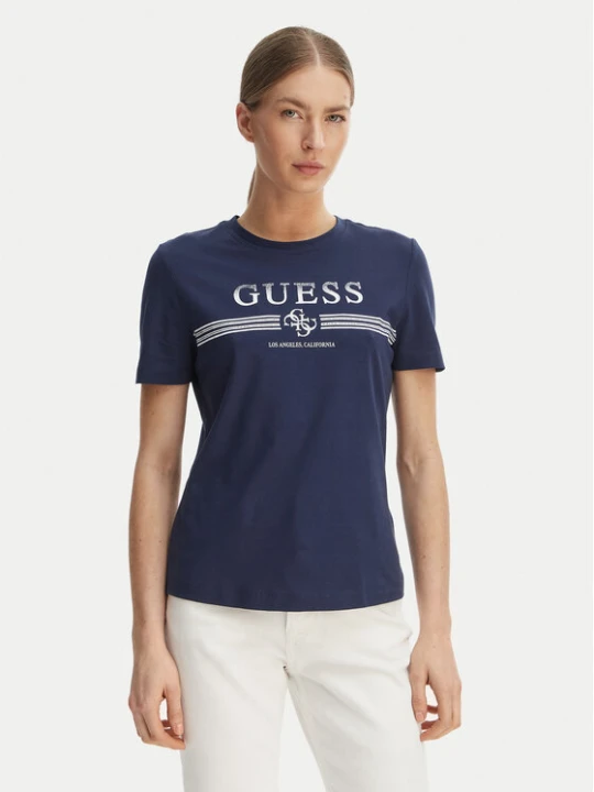Zdjęcie produktu Guess T-Shirt V6GI07 K2968 Granatowy Regular Fit
