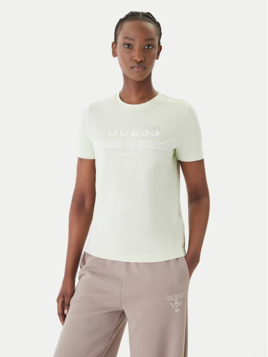 Zdjęcie produktu Guess T-Shirt V6GI07 K2968 Zielony Regular Fit