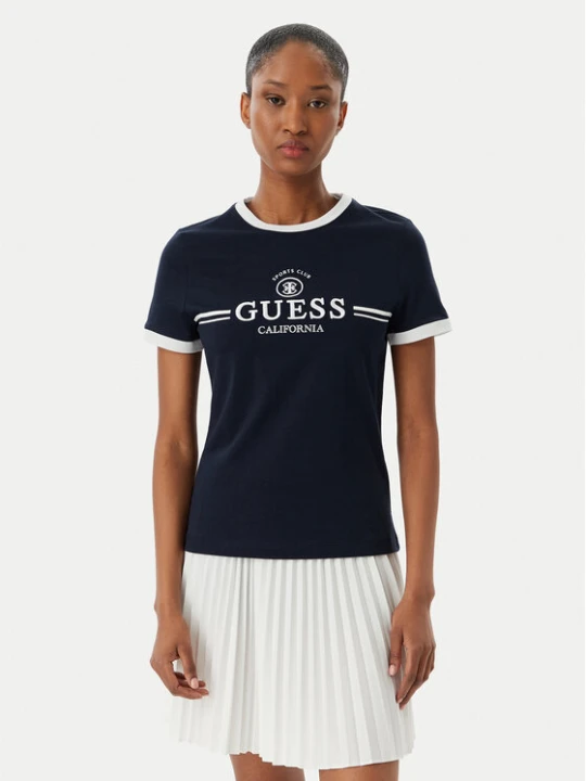 Zdjęcie produktu Guess T-Shirt V6GI08 K2975 Granatowy Regular Fit