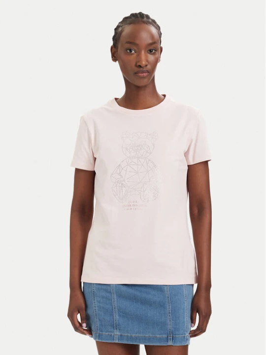 Zdjęcie produktu Guess T-Shirt V6GI12 K3325 Różowy Regular Fit