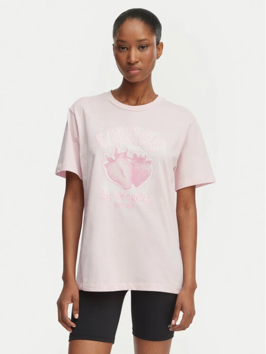 Zdjęcie produktu Guess T-Shirt V6GI14 K2981 Różowy jasny Relaxed Fit