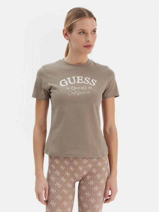 Zdjęcie produktu Guess T-Shirt V6RI02 J1314 Beżowy Regular Fit