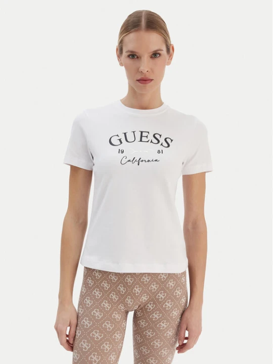 Zdjęcie produktu Guess T-Shirt V6RI02 J1314 Biały Regular Fit