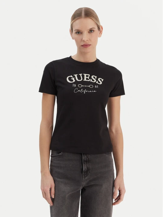 Zdjęcie produktu Guess T-Shirt V6RI02 J1314 Czarny Regular Fit