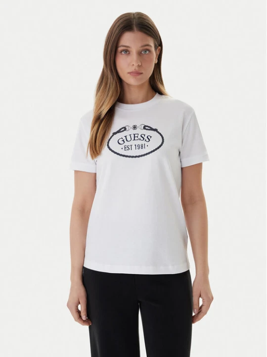 Zdjęcie produktu Guess T-Shirt V6RI04 K8FQ4 Biały Regular Fit