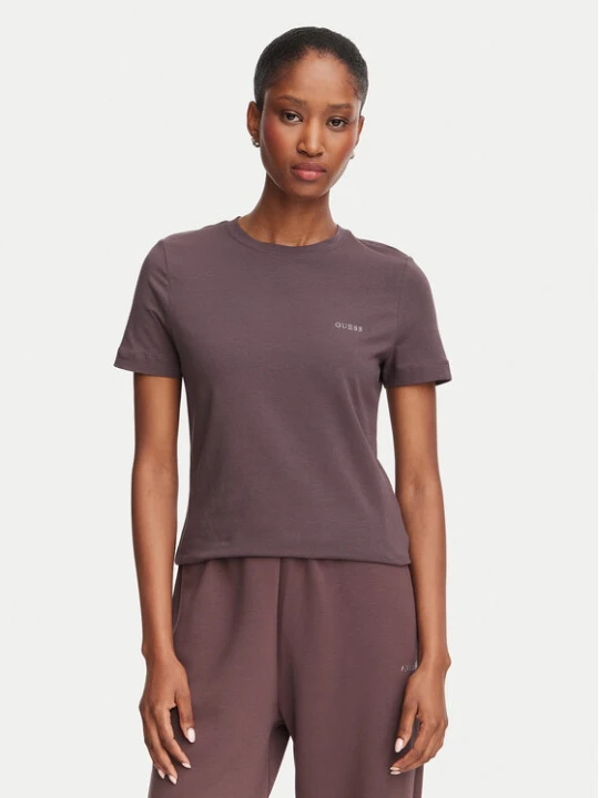 Zdjęcie produktu Guess T-Shirt V6RI07 J1314 Brązowy ciemny Regular Fit